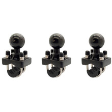 3X Double U-Bolt Motorcycle Bike Handlebar Rail Mount Base with 1.5 Inch for Camera for for
