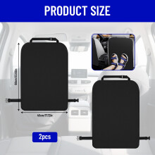 Azushwer 2 Pcs Kick Mats Back Seat Protector 60x45cm Car Seats Back Pr