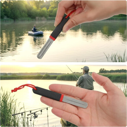 V- Sharpener with Stone Coating, Portable Rapid Sharpening Tool for Fishing Hooks 2