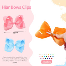 vobobe 40Pcs 45 Hair Bows Clips Grosgrain Ribbon Bows for Girls Alliga