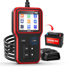 OBD2 Scanner with Upgrade Battery Tester, Car Diagnostic Tool Check Engine Light & Emissions Readiness, Fault Code Reader for All OBD II Protocol Veh