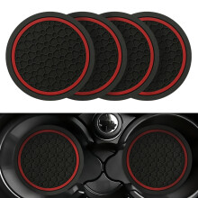 4PCS Car Cup Holder Coasters,2.75 Inch Anti-Slip Shockproof Car
