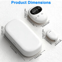 Wxeadu Wireless Bedwetting Alarm White 3Mode Loud Sound Strong Vibrat