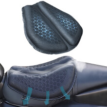 PhyiFlbey Foldable Motorcycle Gel Seat Cushion,Motorcycle Seat Cover Large 3D Honeycomb Structure Shock Absorption Breathable Seat Pad for Long Ride