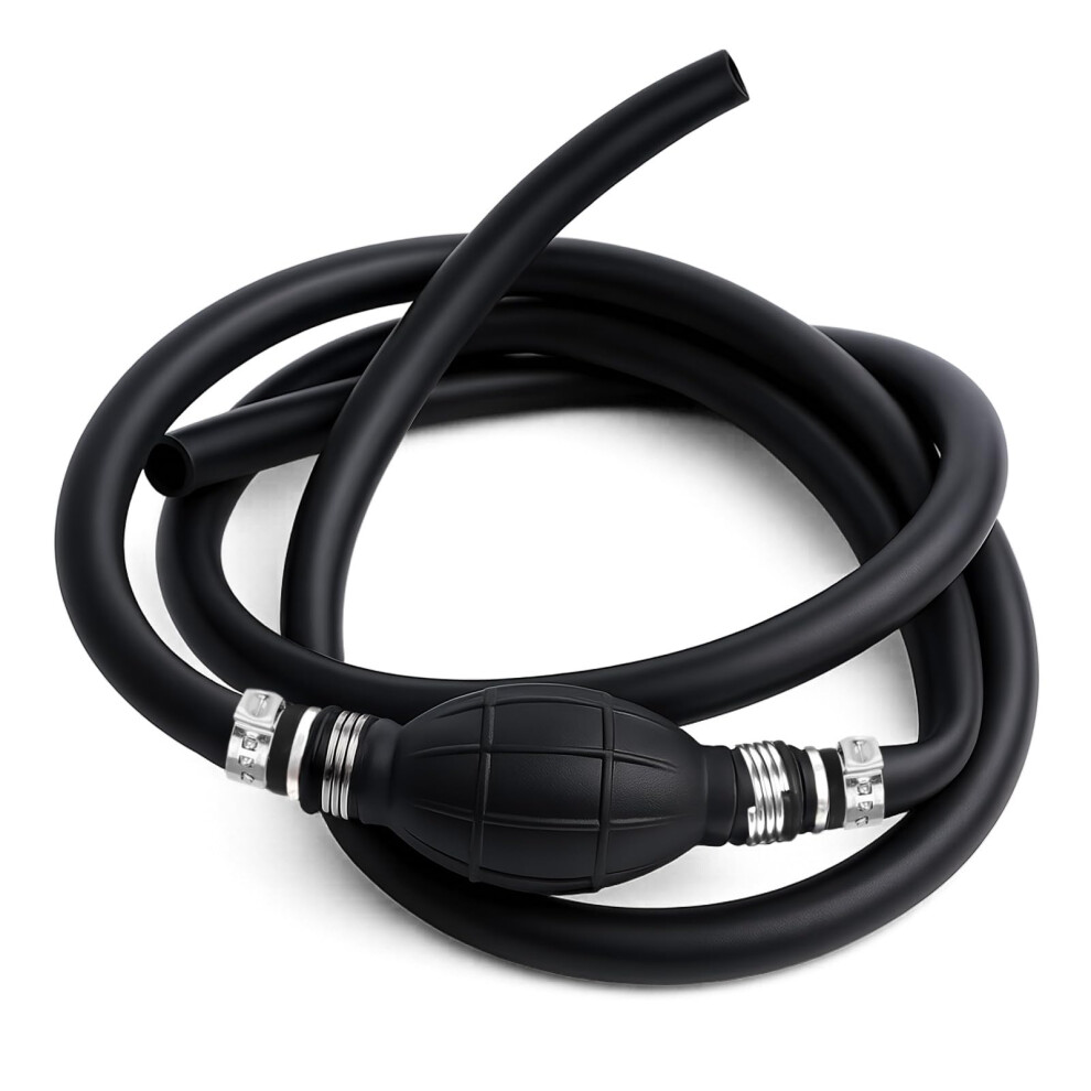 Saipor Universal 3/8" 10Mm Fuel Line Assembly With Primer Bulb And Steel Hose Clamps, 6.8Ft Fuel Hose Line For Marine Outboard Boat Motor & Rvs 5006522997144