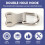 25 pcs D-Ring Picture Frame Hanging Hooks Double Hole Hangers With Screws Silver 4