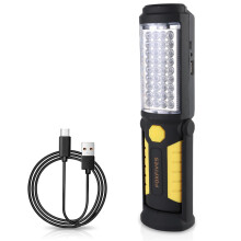 Powerful 36+5 LED 3000 Lumens Portable Flashlight Torch Rechargeable Inspection Lamp Camping Light Hands-Free Garage Workshop Flashlight for Work wit