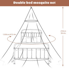Thboxes Mosquito Net for Bed White Bed Canopy Large Dome Hanging Bed N