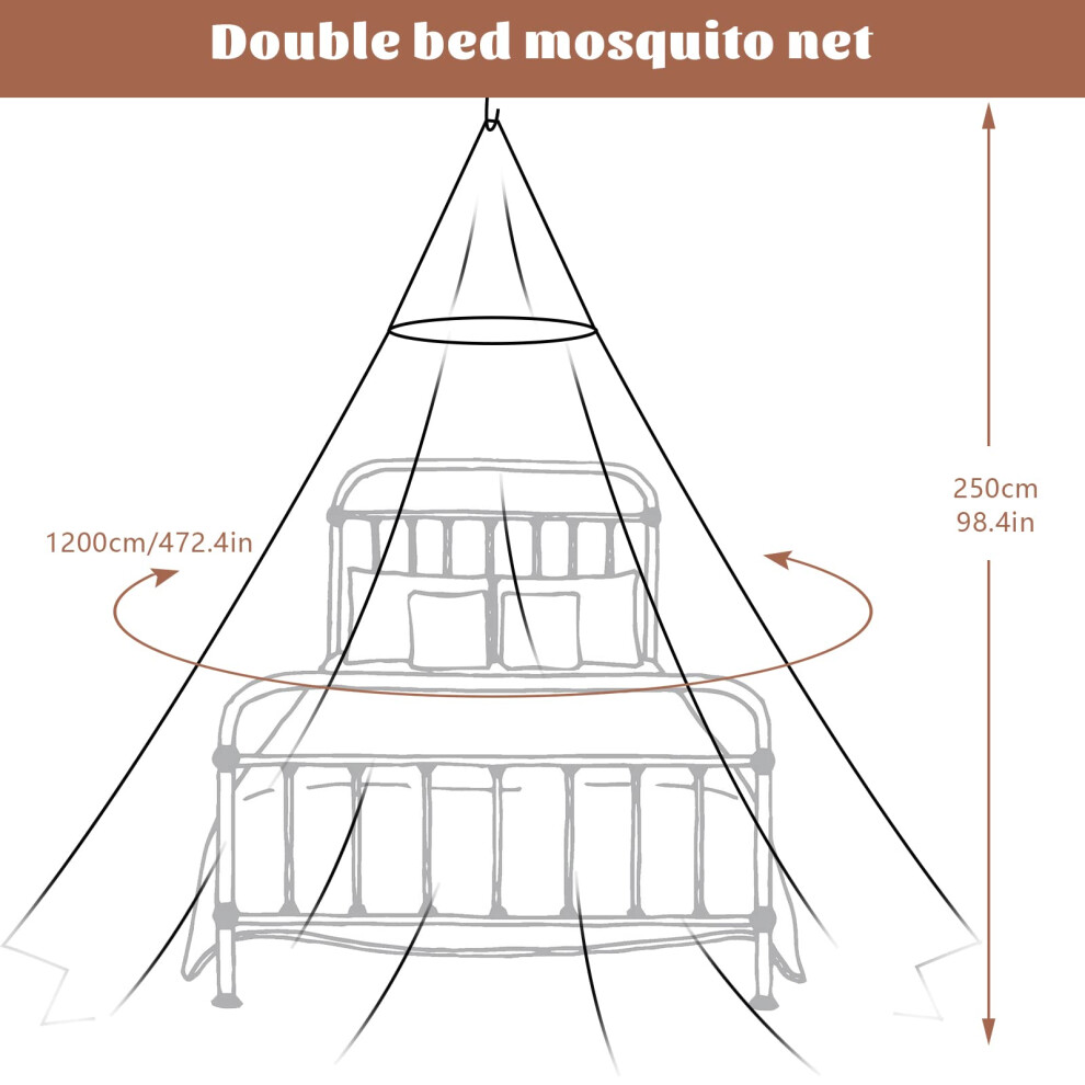Thboxes Mosquito Net For Bed White Bed Canopy Large Dome Hanging Bed N