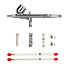 ROSEMARY 0.2/0.3/0.5mm Dual-Action Gravity Feed Airbrush Gun Airbrush