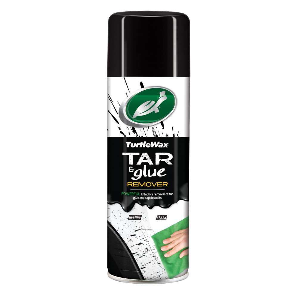 Turtle Wax Tar & Glue Remover 400Ml 54046 - High-Performance Formula For Easy Removal Of Road Tar & Sticky Glue - Non Drip Formula -Safe To Use On Pa 5008579523826