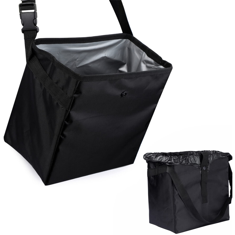 Uoking Car Bin, Hanging Car Trash Bag, Foldable Portable Waterproof And Leak-Proof Rubbish Container For Car/Suv/Truck/Minivan, Road Trip Gift Black 5001021553815