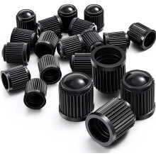 EU AUTO PARTS Tyre Valve Cap/Plastic Dust Caps/Cover Black for Universal fit Schrader Valves commonly used on Car Tyres, Bikes, Bicycles, Motorbikes