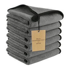 Hhverse 6 Pack Car Drying Towel Two-layer Thickened Microfibre Cloth 500GSM 40 * 30cm Cleaning Cloths Microfibre Cloth Drying Cloth Super Absorbent C