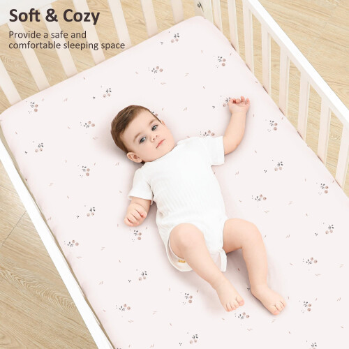 Bearmoss Next To Me Crib Sheets 85x51 CM Stretchy Bedside Crib Fitted 1
