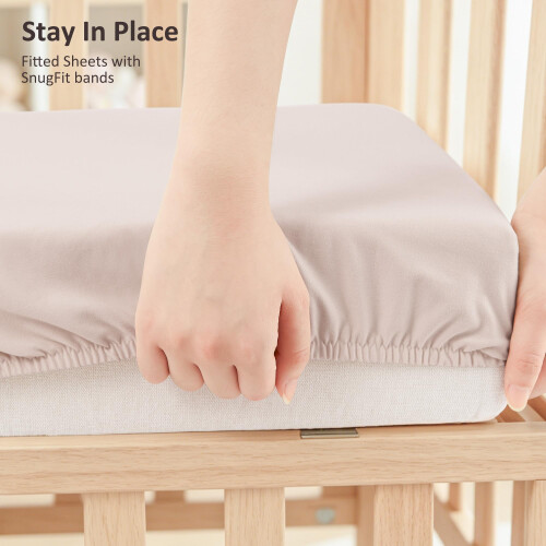 Bearmoss Next To Me Crib Sheets 85x51 CM Stretchy Bedside Crib Fitted 2