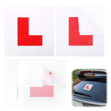 4PCS Learner Plate L Plate for Car,2PCS of Self Adhesive L Sticker
