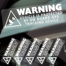 5 x G2W Warning On Board GPS Stickers Tracking Device Vehicle Signs Protected by Car Van Boat Taxi Secure Tracker Security Protection Safety Alarm De