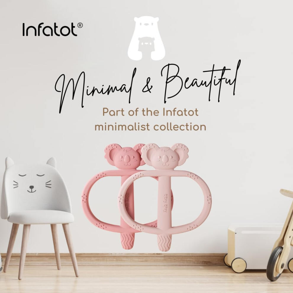 Infatot Silicone Teething Toys For Baby 2 Pack Koda Koala Bitey – Bpa Free Teether For Newborn, Infant & Toddler, Sensory Chew Toy, Easy Hold Hand