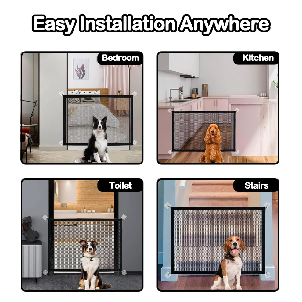 Mesh Stair Gate, 110X72cm Mesh Baby Gate, Retractable Stair Gate, Stair Gates For Baby, Retractable Baby Gate, Retractable Dog Gate, Safety Gatefor P Wnxbfo