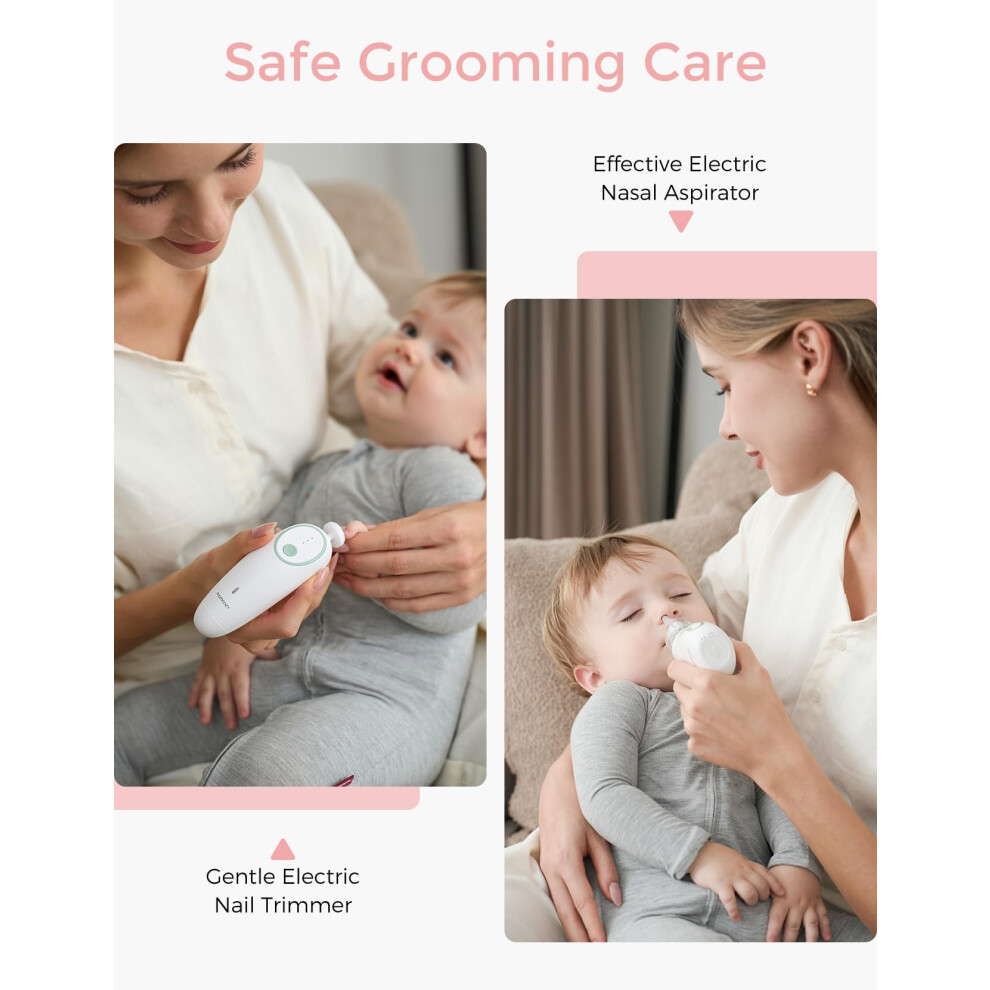Elite Baby Kit, Superior Baby Shower&Registry Essential Kit For Grooming & Health & Cleansing Care, Electric Nail File&Nasal Aspirator, Tummy Momcozy