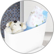 DOLU Toddler Infant Educational Potty Aid Toy - Realistic Design with Retractable Toilet Roll Holder, Storage Compartment - Suitable for Ages 18 Mont