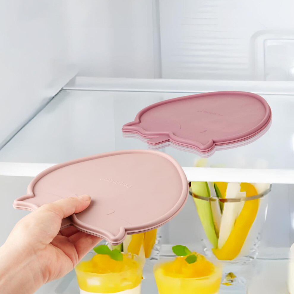 2 Pack Silicone Baby Food Freezer Tray, Weaning Freezer Cube Tray With Lid, Baby Breastmilk Popsicle Molds, 13 X 0.5 Oz Food Storage Contain Pandaear