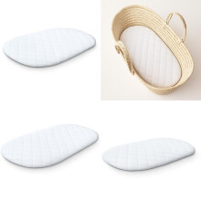 Comfort Collections Moses Baby Toddler Pram Basket Mattress Waterproof Breathable Ultra Soft Foam Mattress 72 X 32 X 3.5 CM
