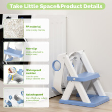 COOSEYA Toilet Seat, Potty Training Seat for Toddler, Upgraded 2-in-1 Potty Toilet Training for Boys and Girls,Waterproof Cushioned Mat with Non-Slip