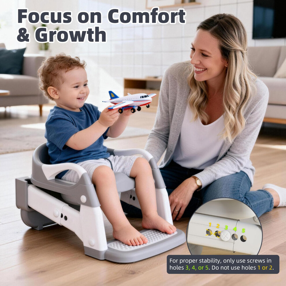 Potty Training Toilet Seat, Upgrade 3 In 1 Toddler Toilet Seat And Steps Stool For Boys Girls, Non-Slip Splash Guard Kidstoilet Seat With Ladder, Adj Momtend