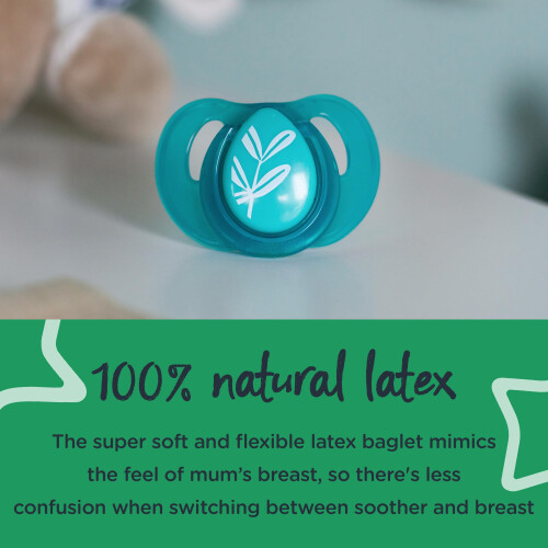 Tommee Tippee Tommee Tippee Every Day Essential Natural Latex Dummies Round Cherry S 2