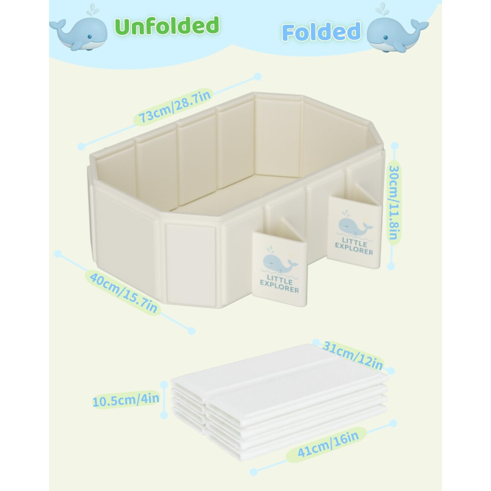 Ladvatkin Foldable Baby Bathtub For 0Â6 Years Toddler Bath Tub For Shower Collap