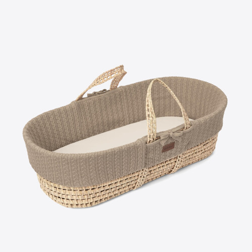 The Little Green Sheep Cable Knit Moses Basket Replacement Liner - 2