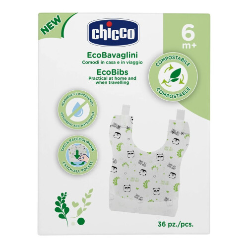 Chicco - Disposable Bibs Compostable 36 1