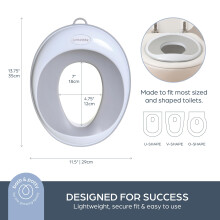 Dreambaby Non-Slip Potty Training Toilet Seat, Soft & Comfortable Toddler Potty Topper, Easy to Clean, Ergonomic Design, Lightweight & Travel-Friendl