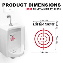 10pcs Toilet Target Aiming Stickers Red Toilet Training Motivational P