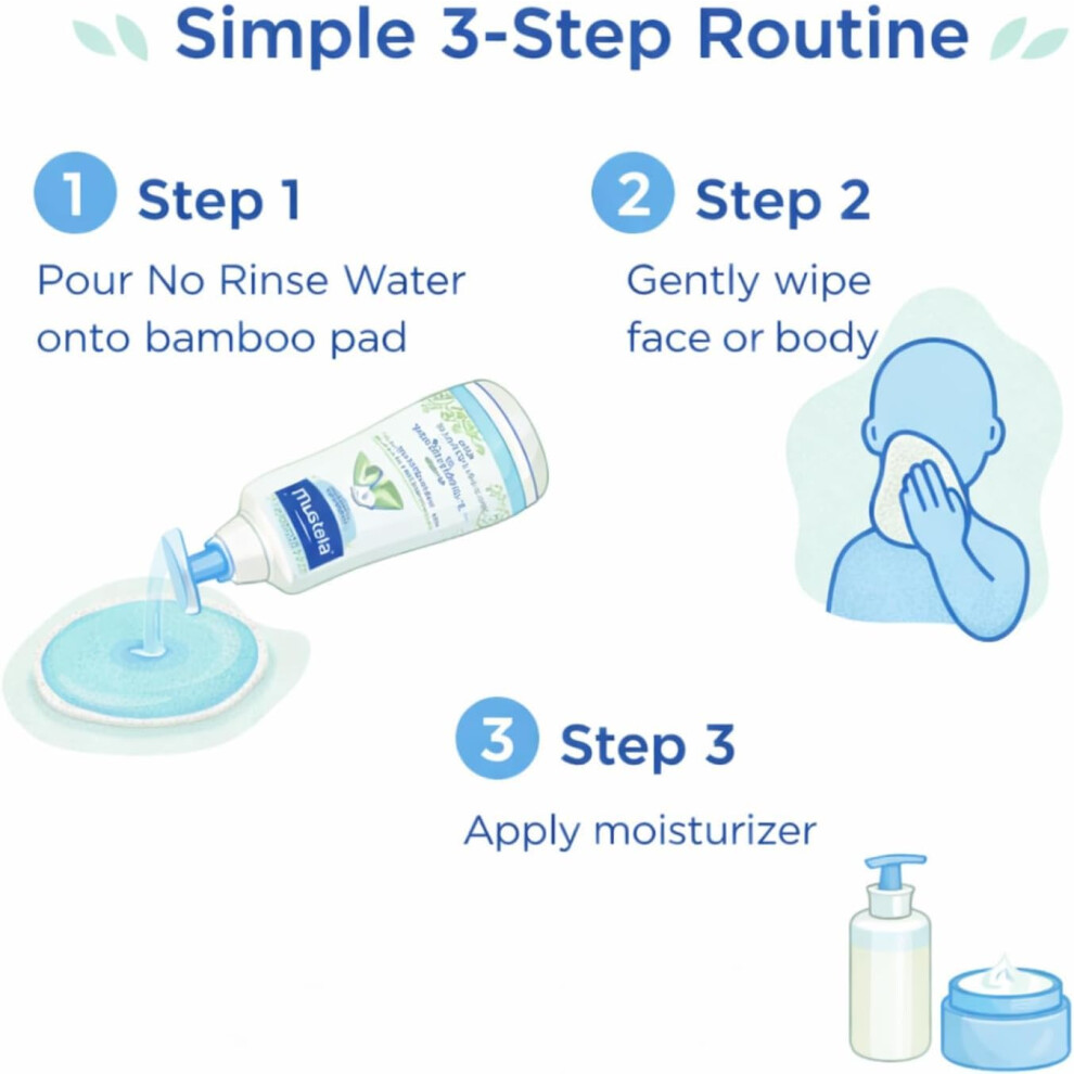 Life Eaze Mustela Baby Skincare Bundle Â No Rinse Cleansing Water 500Ml Reusabl