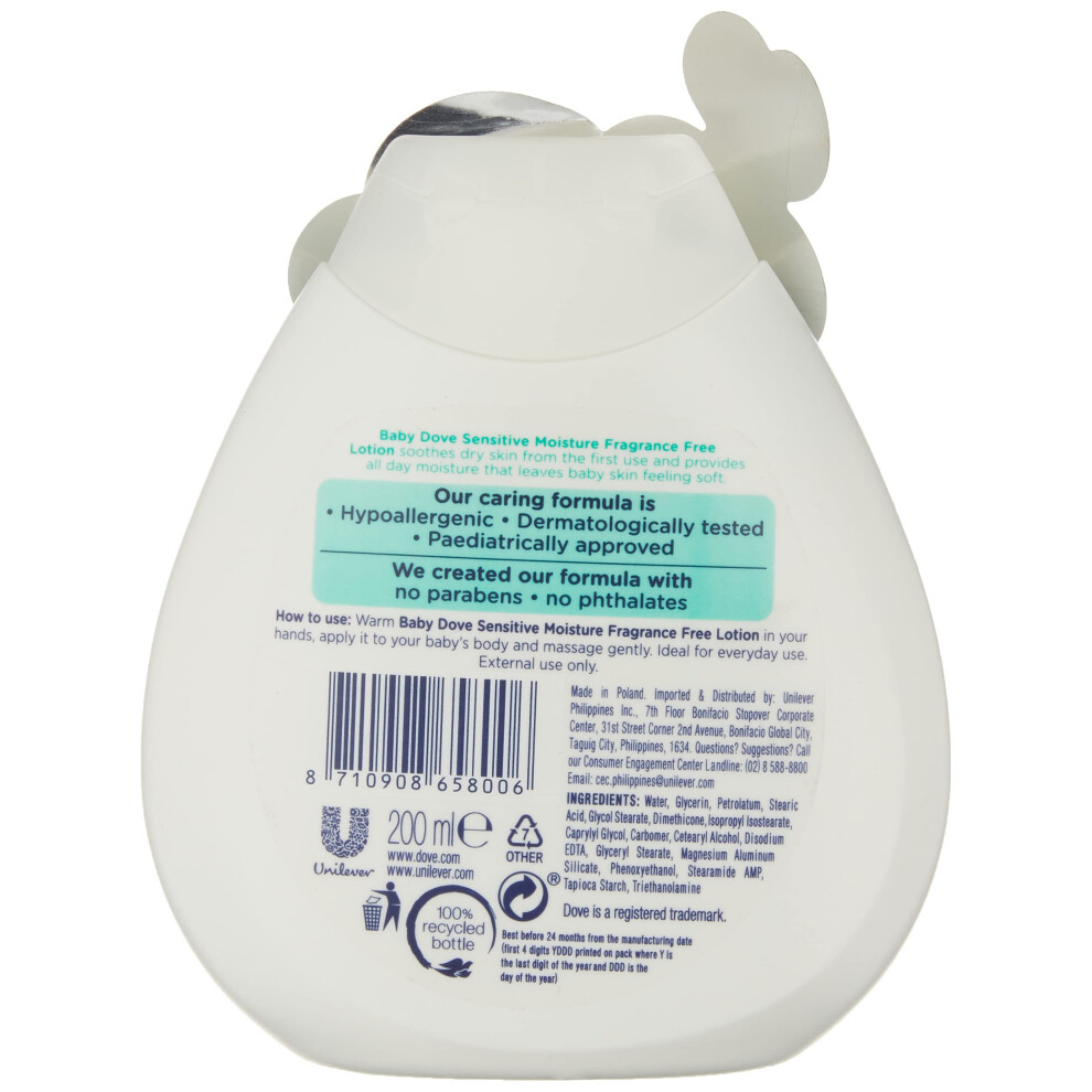Baby Dove Sensitive Moisture Fragrance Free Lotion 200 Ml