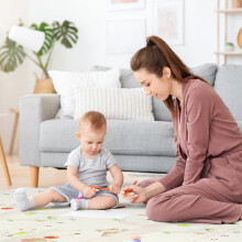 Dripex Baby Play Mat, 1971771cm Foldable Foam Playmat for Floor, Soft Waterproof Reversible Floor Crawling Mat for Babies Toddlers Infants Kids, I