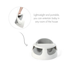 Mamas & Papas Baby Snug Seat and Activity Tray with Adjustable Features, Supportive, Stable and Easy Clean Design, Pebble Grey