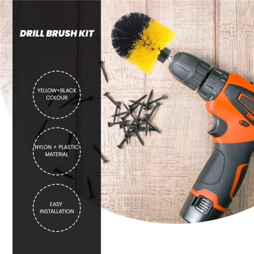 3pcs Eletric Drill Brush Tile Grout Power Scrubber Cleaning Tub Cleaner Combo Tool For Power Tools 2