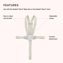 Stokke Harness for Nomi Beige Use with the Nomi Baby Set Easily Adju