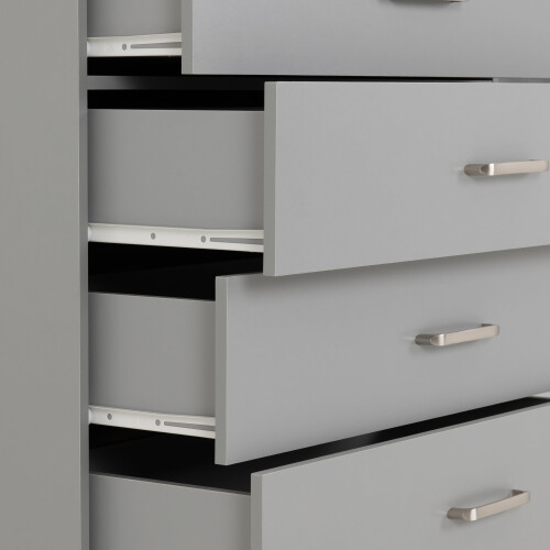Seconique Seconique Dakota 5 Drawer Chest in Light Grey 2