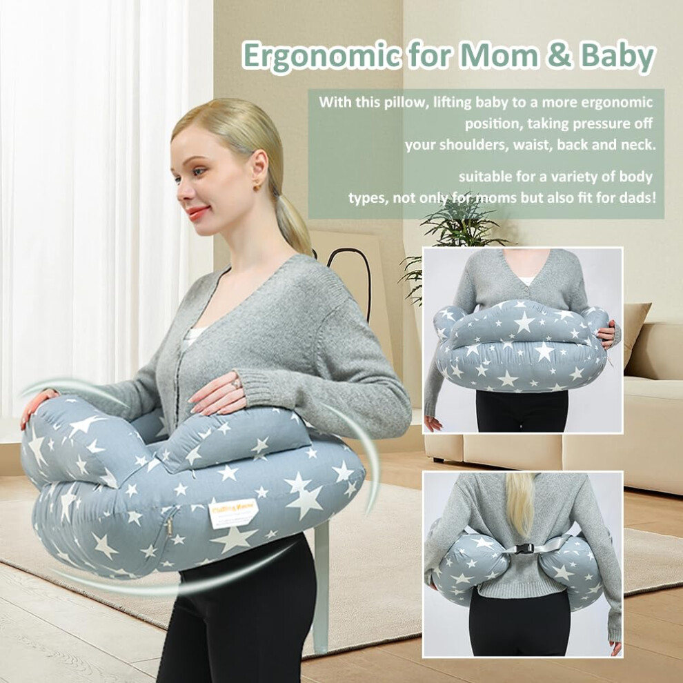 Pregnancy Pillow Multifunctional Breastfeeding Pillows, Comfortable Pregnancy Pillows For Sleeping+Small Nursing Pillow For Baby & Mom, Chilling Home