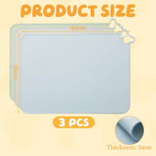 Solivive Baby Silicone Placemats Children Placemats 3 Pack Non Slip Po