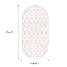 Fitted Crib Sheets 2-Pack 83x43cm: For Newborns, 100% Muslin Cotton. Fits Moses Baskets/Bassinets. Pattern: Radiant Rainbow.