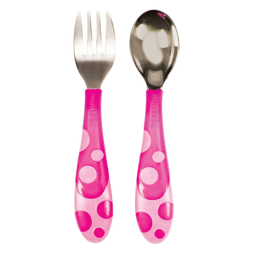 Munchkin Toddler Fork And Spoon Set (1 Spoon And 1 Fork ) Assorted Colours