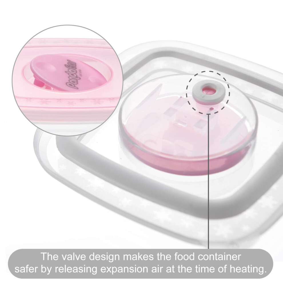 Pandaear Baby Food Snack Plastic Storage Container With Lids, 12 Pack Set Bpa Free Freezer & Dishwasher Safe For Kids