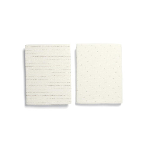 Mamas & Papas Mamas & Papas 2 Universal Crib Fitted Sheets, Oatmeal