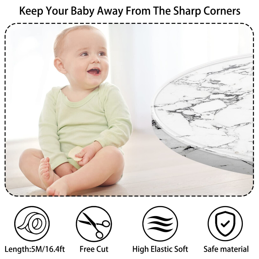 Edge Protector Strip, 5M/16.4Ft Silicone Corner Protectors For Kids, Clear Safety Baby Furniture Edge Protectors For Table Cabinets Drawers Cotaour